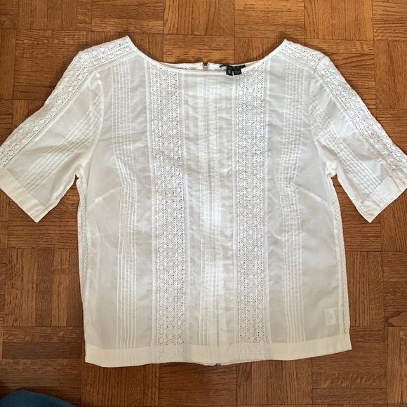Theory white business casual top. - Picture 5 of 5